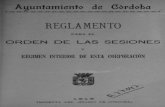 1916 Reglamento del Ayuntamiento de Cordoba