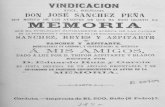 1870 Vindicacion del señor don José Sánchez Peña... contestación al Opúsculo Á mis amigos
