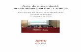 Parlaments acte presentació a Torroella de l'Acord Municipal ERC i JUNTS