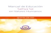 Manual de Educación Sathya Sai en Valores Humanos: Quinto Grado.