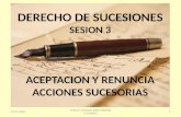 Sesion 3 Ppt - Aceptacion y Renuncia de La Herencia y Acciones Sucesorias
