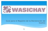02 Guia WASICHAY - Declaracion de Gastos