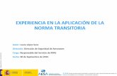 AESA Experiencia en La Aplicación de La Norma Transitoria