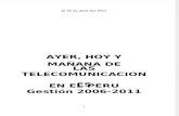 Libro -Quinquenio de Las Telecomunicaciones 2006-2011- PERU