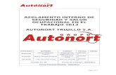 Reglamento Interno 2013 Autonort Trujillo