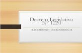Decreto Legislativo 1220