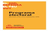 Programa electoral. Eleccions a les Corts espanyoles 2015