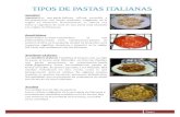 Tipos de Pastas Italianas