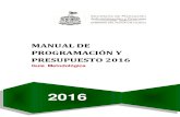Manual de Programación y Presupuesto 2016 (a)