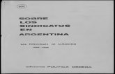 Política Obrera, Sobre Los Sindicatos en Argentina. Las Posiciones de N. Moreno 1944-1954 (Marzo 1979)