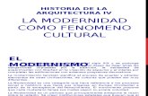 Modernidad como fenómeno cultural