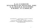 La Corte Internacional de La Haya Entre Perú y Chile