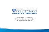 TÍTULO – ARIAL BOLD 44 Alianzas y Convenios Articulación con la media Acciones estratégicas.