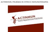 ACTINMUN; PRUEBAS IN VITRO E INMUNOTERAPIA. EVALUACIONES IN VITRO EN FESC- UNAM LABORATORIO 4.