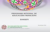 PROGRAMA INTEGRAL DE EDUCACIÓN FINANCIERA BANSEFI Noviembre 2015.