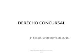 DERECHO CONCURSAL 1ª Sesión 19 de mayo de 2015. MAJE GRANADA. Prof. José Luis Luceño Oliva.