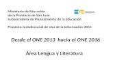 Ministerio de Educación de la Provincia de San Juan Subsecretaria de Planeamiento de la Educación Proyecto Jurisdiccional de Uso de la Información 2015.