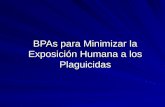 BPAs para Minimizar la Exposición Humana a los Plaguicidas.