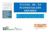 Visión de la Acreditación ANPADEH 8ª Reunión del Comité de Pares para la Autoevaluación Institucional Guadalajara Jal, 820 y 30 Oct. 2015 Dr. José J. Jiménez.