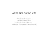 ARTE DEL SIGLO XIX Trabajo realizado por: CARLOS RUBIO ORTIZ Curso: 4º ESPA 2014-2015 Profesora: ELENA BARRADO BARRADO.