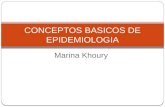 Marina Khoury CONCEPTOS BASICOS DE EPIDEMIOLOGIA.
