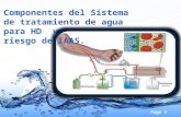 Page 1 Componentes del Sistema de tratamiento de agua para HD y riesgo de IAAS.