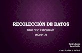 RECOLECCIÓN DE DATOS TIPOS DE CUESTIONARIOS ENCUENTAS Sandra Murcia Ayda Castillo CUN – Octubre 10 de 2015.