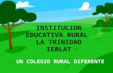 INSTITUCION EDUCATIVA RURAL LA TRINIDAD IERLAT UN COLEGIO RURAL DIFERENTE.