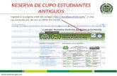RESERVA DE CUPO ESTUDIANTES ANTIGUOS. Click en BIENVENIDO AL SISTEMA.