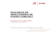 Discurso de investidura de Pedro Sánchez