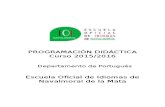 Programacion Portugues 2015 2016