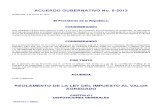 Acuerdo Gubernativo 5-2013 (Reglamento Ley Iva)