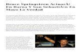 Bruce Springsteen Actuará En Barna Y San Sebastián En Mayo La Verdad