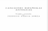 Canciones Antiguas Españolas Federico Garcia Lorca