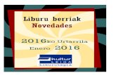 2016ko urtarrileko liburu berriak -- Novedades enero 2016