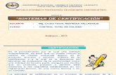 Sistemas de Certificación