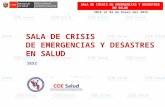 Semana 52 Sala de Crisis en Emergencias y Desastres Se 52 Del 27 de Diciembre Del 2015 Al 02 de Enero Del 2016