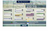 Calendario Semestral Alfa 2016 Universidad de Guanajuato
