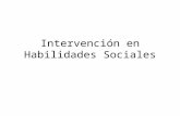 Intervención en Habilidades Sociales