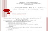 La Enseñanza de La Lengua Española a Inmigrantes_María Sancho