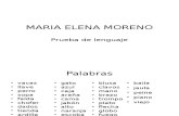 Prueba de Lenguaje Maria Elena Moreno