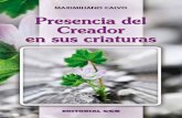 Presencia Del Creador en Sus Criaturas (Shalom) - Maximiliano Calvo Arino