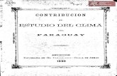 Contribución al Estudio del Clima en Paraguay, Asunción año 1890 Tip. *El Paraguayo*