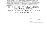 Taller Numero 2 Diseño y Analisis ucn