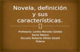 Novela, Definición y Sus Características Sexto Basico