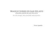 Traducciones en San Pelayo