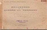 Recuerdos de la Guerra del Paraguay del Mayor Gaspar Centurión Asunción año de publicación 1931