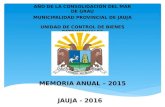 Memoria Anual 2016 Bienes Patrimoniales