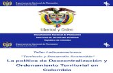 Política Descentralización y Ordena Terri en Colombia AMIGO de CLARA PINILLA