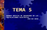 NORMAS BASICAS DE SEGURIDAD EN LAS INSTALACIONES ELECTRICAS